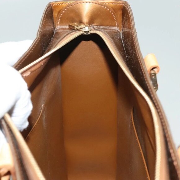 LOUIS VUITTON Monogram Vernis Columbus Tote Bag Bronze M91134 LV Auth BA3836 - Picture 11 of 16